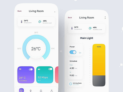 Temperature Measuring Mobile App UI Design air app conditioner creative design designer figma measuring mobile temperature theuxbench ui ux ux designer