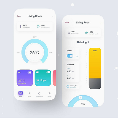 Temperature Measuring Mobile App UI Design air app conditioner creative design designer figma measuring mobile temperature theuxbench ui ux ux designer