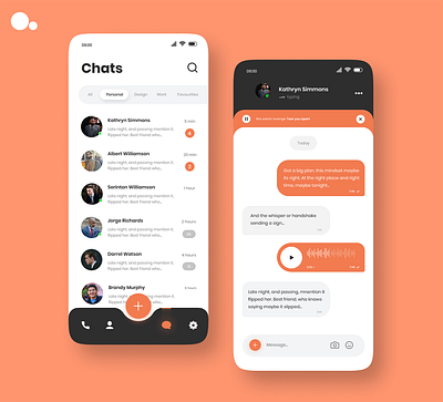 Chat Mobile App UI Design app apple branding chat chatting clean creativity design mobile neat play premium pro theuxbench ui ux