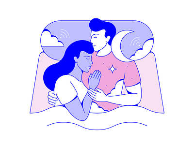 Rest Assure (Illustration Branding) abstract health illustration illustrator people shapes sleep vector wellness whimsical