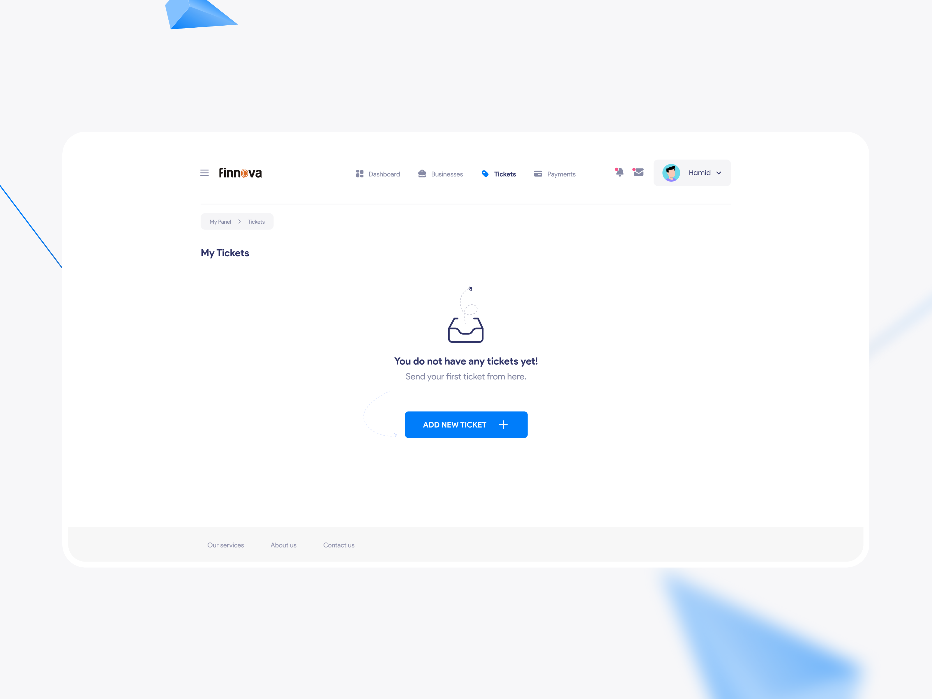 Finnova project login and dashboard UI and UX design by Hamid R ...