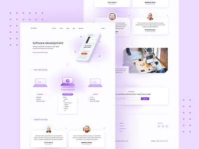 Insov software development website clean design homepage newsletter product services testimonials typography ui ux web webdesign webdesigner website