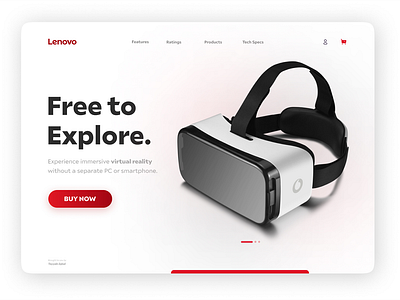 Lenovo Web UI Concept Design adobe business clean design figma gear landing lenovo marketing neat portfolio red software strategy theuxbench ui ux vr web website