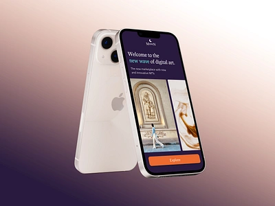 Moon: NFT Marketplace Mobile App app branding design typography ui