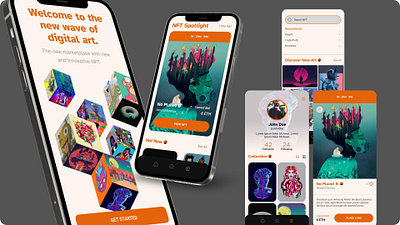 User Interface - NFT Market Place case study design graphic design nft typography ui ux