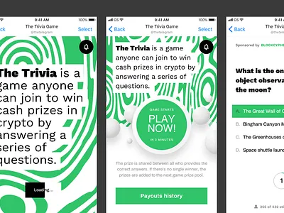 Trivia game for Telegram App. Works as a group in messenger. design fun game mobile ui user experience userinterface ux