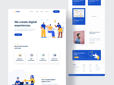 Digital Agency Website Concept 2020 trend agency web design agency website digital agency dribbble best shot homepage design popular shot trends twinkle uidesign uiux web design webdesign website concept website design