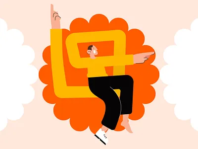 Long arms lost boot - Illustration for personal project boot boy branding design feet hand illustration man minimal modern orange product shoes study vectorial warm tones yellow