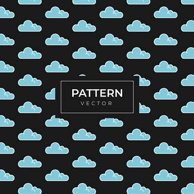 Pattern cloud cool illustration with black background drawing