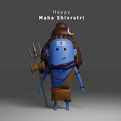 Happy Maha Shivratri 3d 3d model animation blender 3d god siva graphic design happy mahashivratri