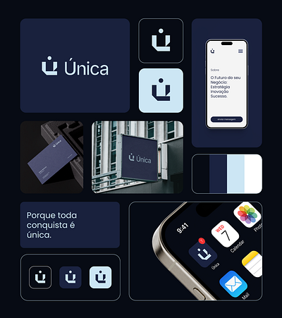 Visual Identity - Única Consultoria & Assessoria branding logo mobile ui visual identity