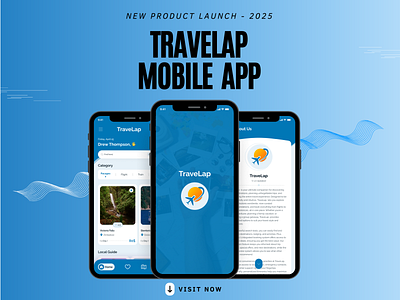 TraveLap - Travel Mobile App Ui Kit Template ui