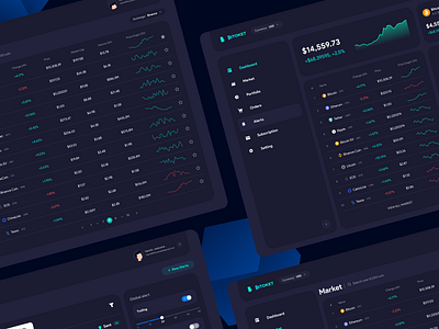 Bitoket cryptocurrency Dashboard UI and UX Design chart crypto cryptocurrency dark dashboard dashboard design data iranian minimal ui ux