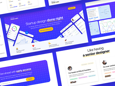 The Startup Design Toolkit branding branding design design system design systems design tool landing page marketing site product design startup startup branding startup design startup marketing startups ui ui design ui kit ui kit design ux web design website