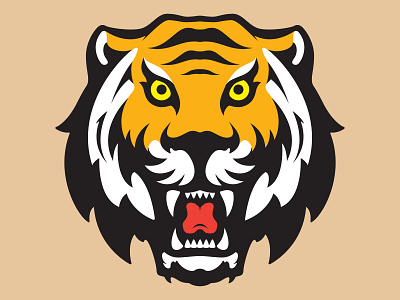 Rawr! Tiger animal art branding design drawing icon illustration illustrator logo sports sports branding sports design sports logo tiger tiger logo tigers vector wildlife