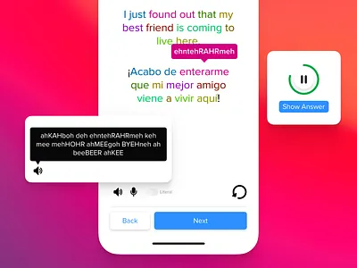 Slide Redesign app audio blue clean education figma mango minimal minimalism minimalist modern product design redesign refresh slides timer ui update ux white