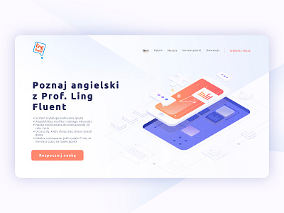 Lingfluent Website app brand clean design illustration minimal ui ux vector