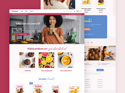Gerlinéa Website agence design desktop dietetic dnd ecommerce food gerlinea home magento sketch ui website
