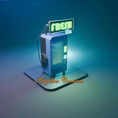 Low-Poly Machine 3d blender lowpoly