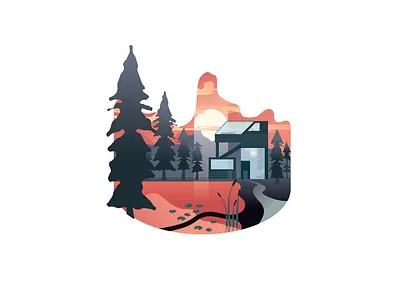 Modern Cabin adobe illustrator branding design designer illustration illustrator logo minimal procreate vector vector artist vector illustration