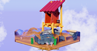 Low-Poly Environment 3d blender environment lowpoly