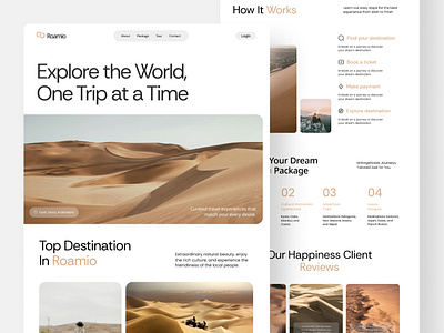 Travel Landing Page design landing page minimalist travel ui uiux user interface website