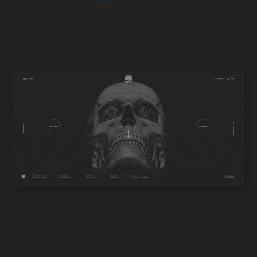 Bonehead Co. - Landing Page Animation Concept after effects animation code css css transitions design development e commerce front end development graphic design landing page motion graphics ui ui design user experience user interface ux ux design