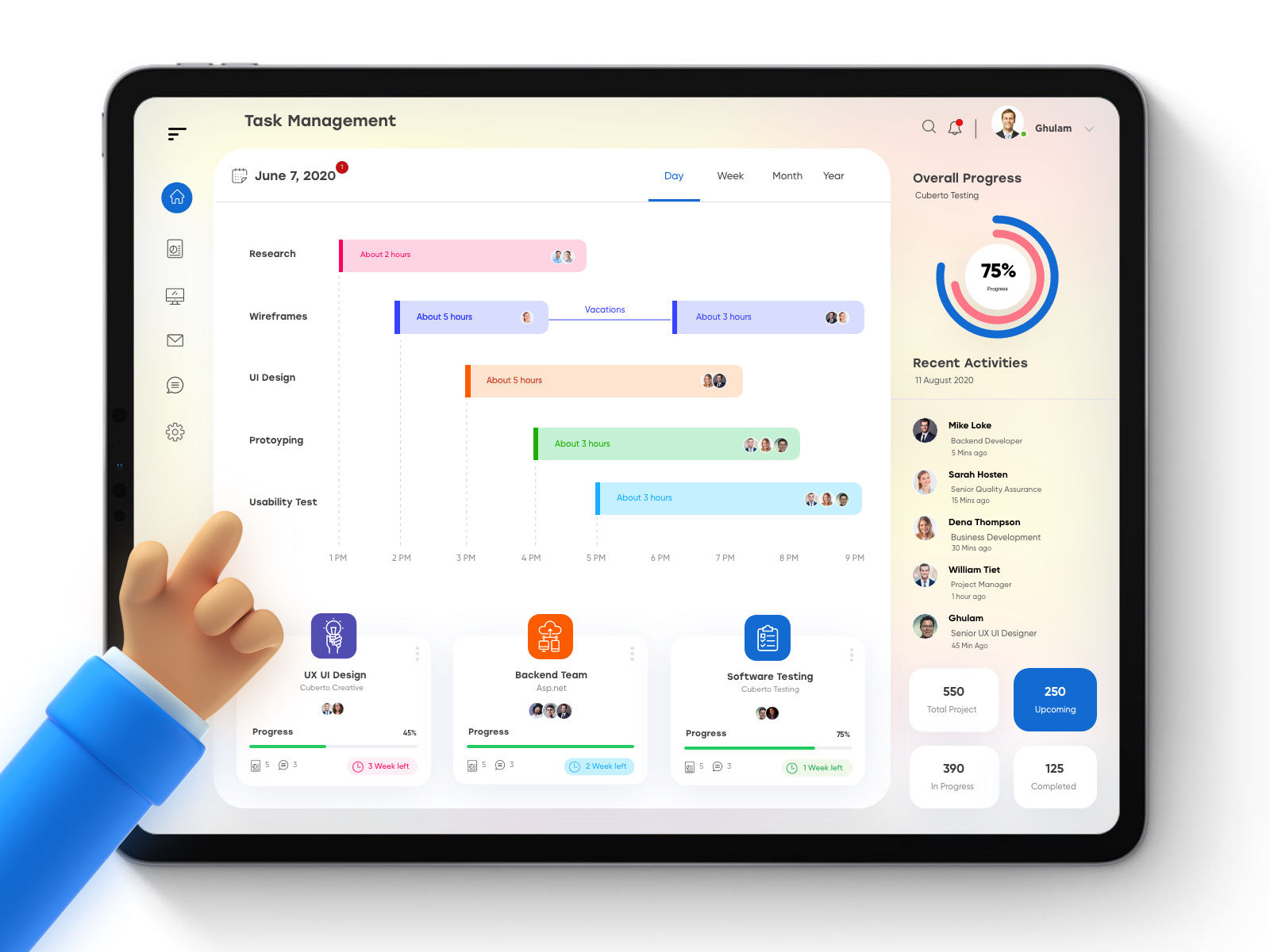 Task Management Dashboard UX UI Design by Ghulam for Cuberto on Dribbble