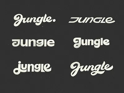 Jungle - logotype process app authentic branding calligraphy custom flow fun iconic jungle lettering logo logodesign modern playful retro script studio twist type unique