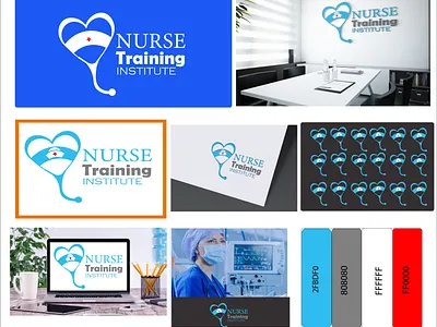 Nurse Training Institute Logo animation branding clinic logo graphic design logo medical logo nursing logo