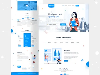 Website Landing Page | Job Listing Marketplace Company agency creative devignedge job job listing landing page landing page design landingpage marketplace searching ui ui design uidesign web design webdesign website website design