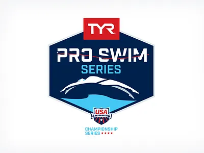 TYR Pro Swim Series 2025 logo branding club sports design federation identity league logo olympics professional sports sponsor sports swimming team sports tyr youth sports