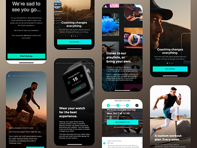 Fitness App Design app inspiration body building coach cooldown dark themed effeciency exercising fitness fitness app goal tracker gym health planner app sports training ui user experience user interface warmup workout