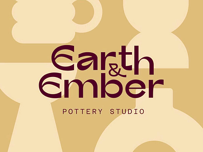 Pottery Company Logo- Earth&Ember brand brand identity branding branding design bright bright design company logo design earth earth ember ember graphic design illustration logo logo design logotype pottery pottery studio pottery studio logo visual identity