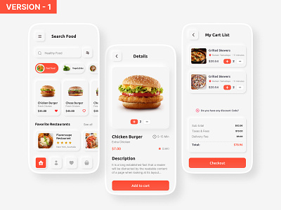 Neumorphism Food app food food app minimalistic. neumorphism ui ux