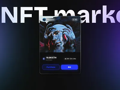 Interactive Expanding Cards: Elevating NFT Discovery animation crypto graphic design mobile app motion nft product design