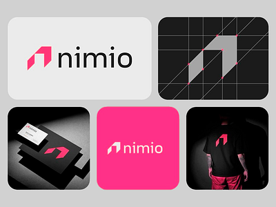 Nimio Logo With Geometric Figures brand brand identity branding creative logo design geometric geometric logo graphic design logo logo design logo ideas logo mark logotype minimalism modern modern design nimio nimio logo symbol visual identity