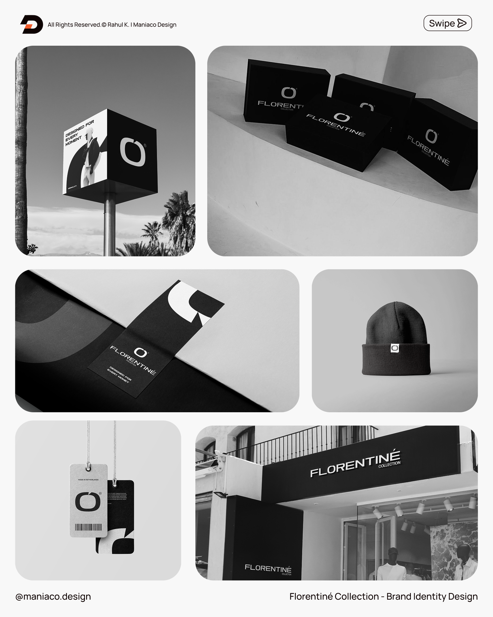 Florentiné Collection - Brand Identity Design brand brand book brand design brand guidelines brand identity branding fashion brand fashion logo logo logo design logomark logotype package design product design