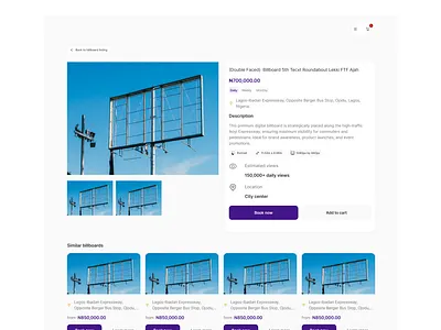 Billboard Product Page Design app daily ui design landing page ui