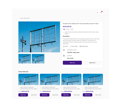 Billboard Product Page Design app daily ui design landing page ui