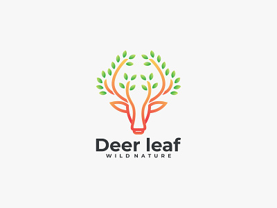 Deer Leaf app branding design graphic design icon illustration logo ui ux vector