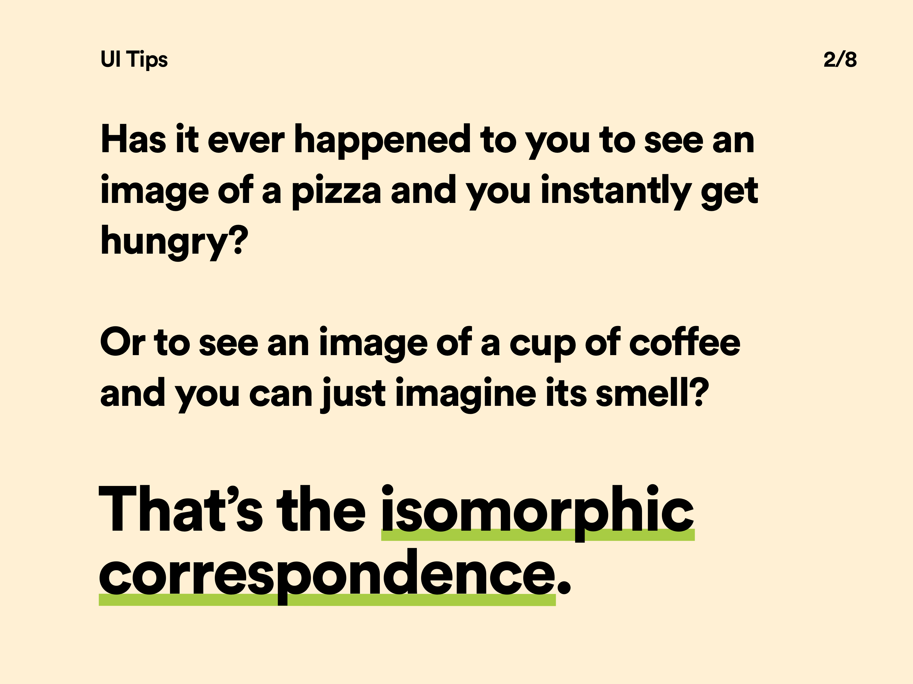 UI Tip - Isomorphic Correspondence by bazen.talks on Dribbble