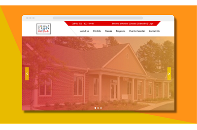 Johns Creek Arts Center design digital graphic design illustration ui ux vector web webdesign website