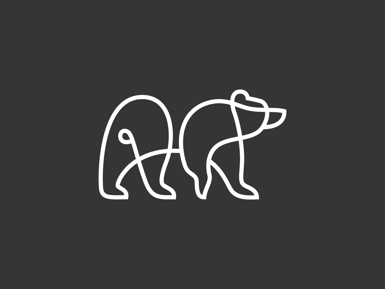 Example of Custom One Line Animal For Logo Or Print