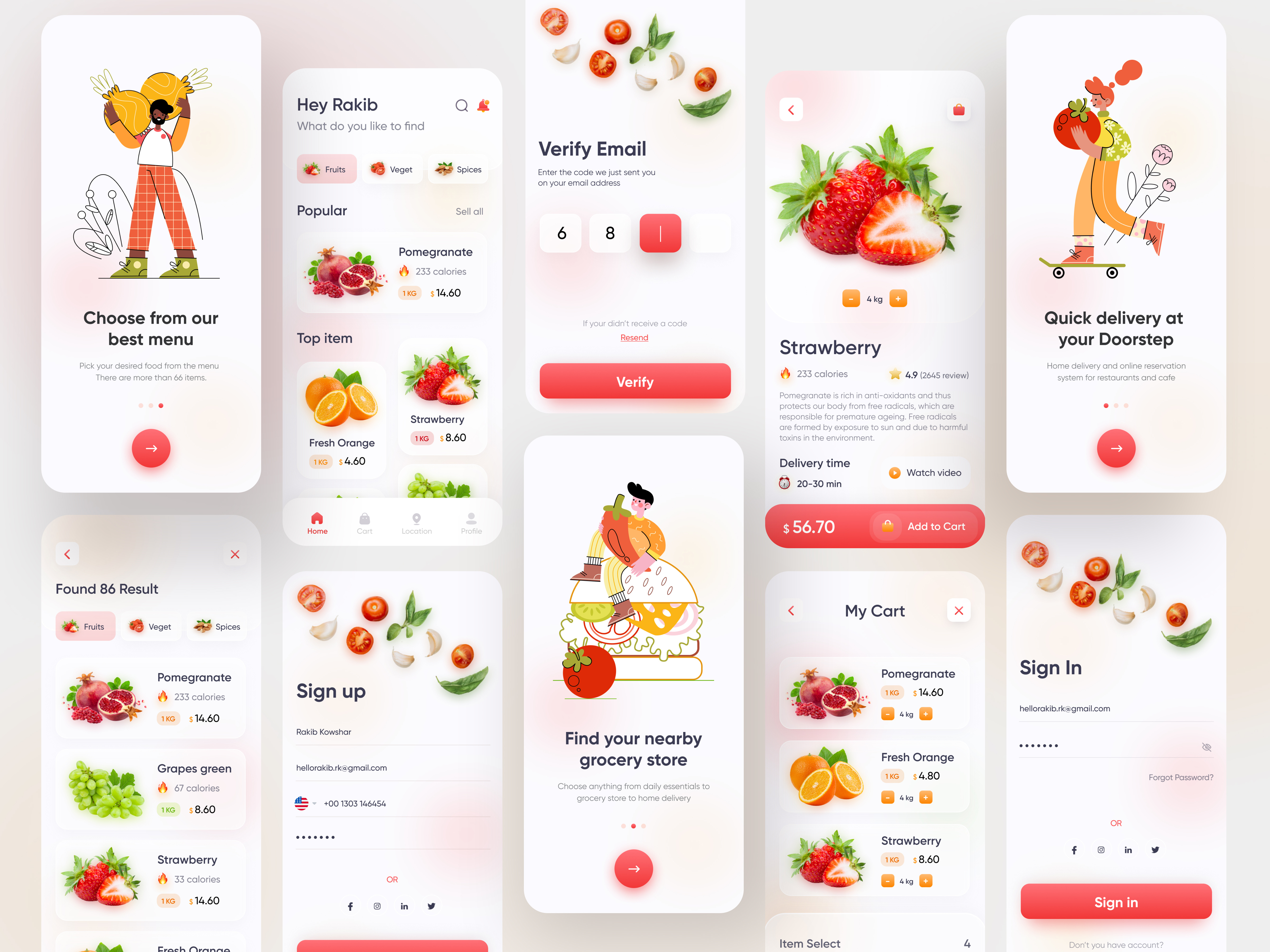 Example of Mobile App UX/UI Design