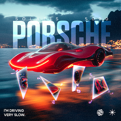 Porsche Car | Graphic Design ai art artist car designer designing editing fly graphic design graphic designer mid journey mountains photo edit photoshop porsche sci fi