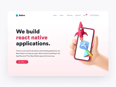 Bothrs React Native 3d icon 3d modeling agency branding app application appstore bigsur brand brand design brand identity branding design interface mac os react native render ui ui icon ux