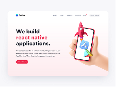 Bothrs React Native 3d icon 3d modeling agency branding app application appstore bigsur brand brand design brand identity branding design interface mac os react native render ui ui icon ux