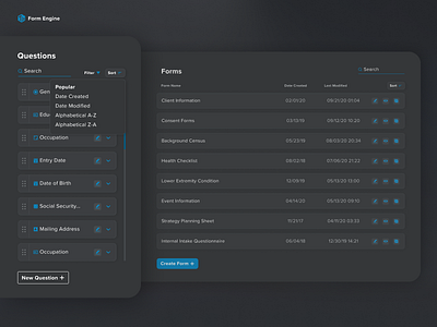 Form Engine 2020 dashboard drag drag and drop figma form form builder form design form field forms ui ux