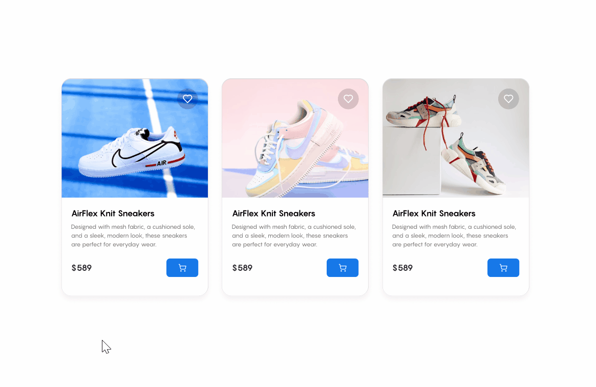 Product card Interaction